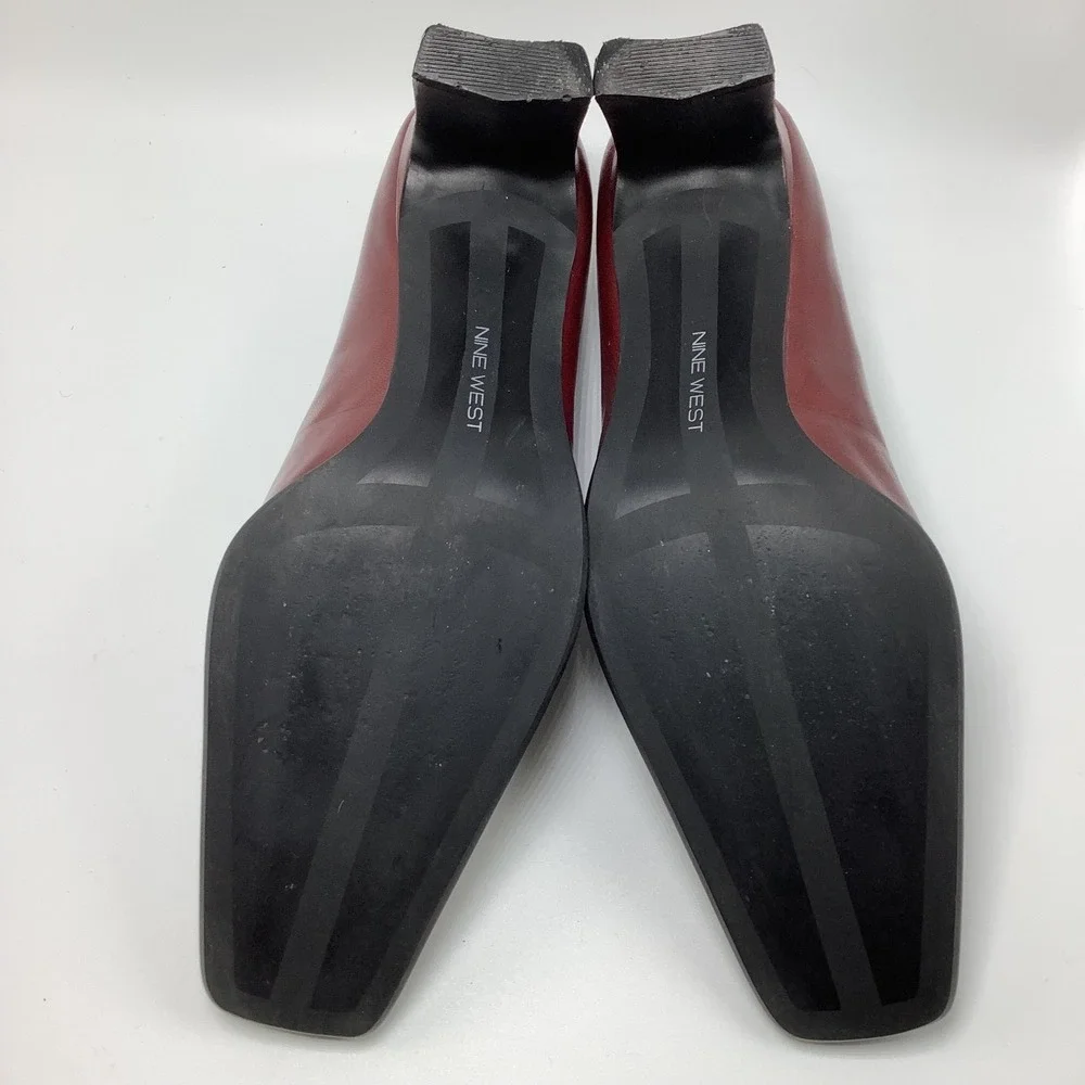 Cloud 9 Burgundy Square Toe Pumps 8.5M - Picture 7 of 11